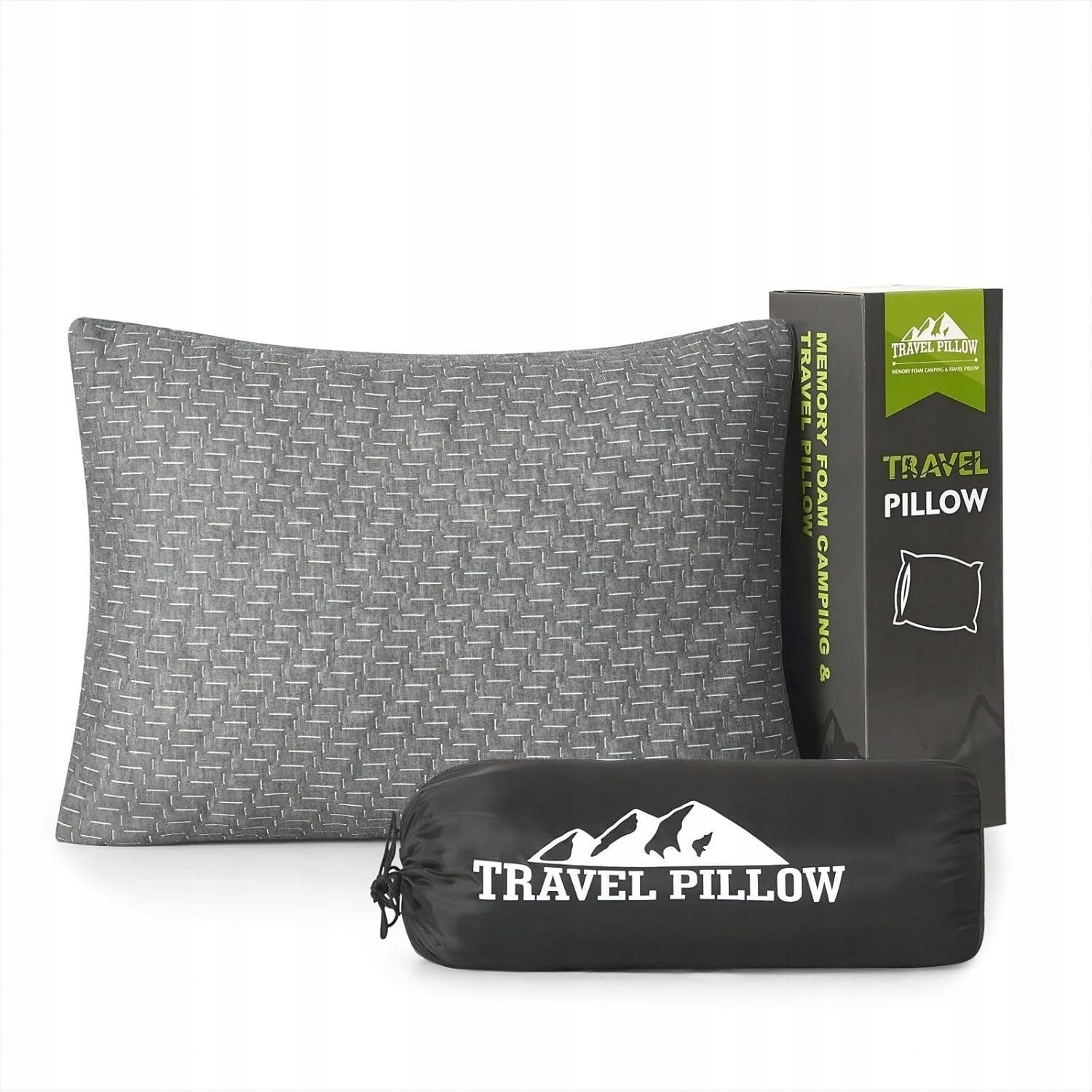 Memory Foam Travel Pillow with Water Resistant Bag 45x35x12 cm Brand no brand