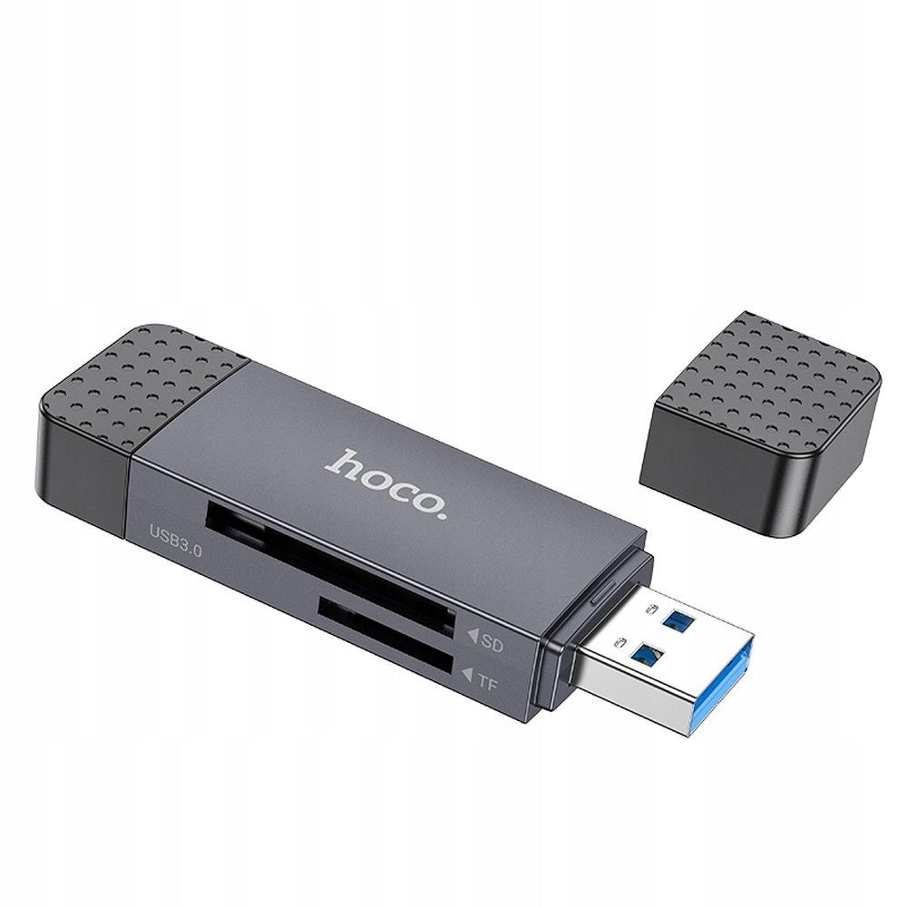 Memory SD Card Reader / TF Hoco USB A + USB C 3.0 HB45 Dual Grey Packaging status original
