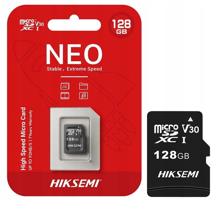 Memory card 128Gb for microSD cameras HIKVISION 92Mbps HS-TF-C1 | 128GB