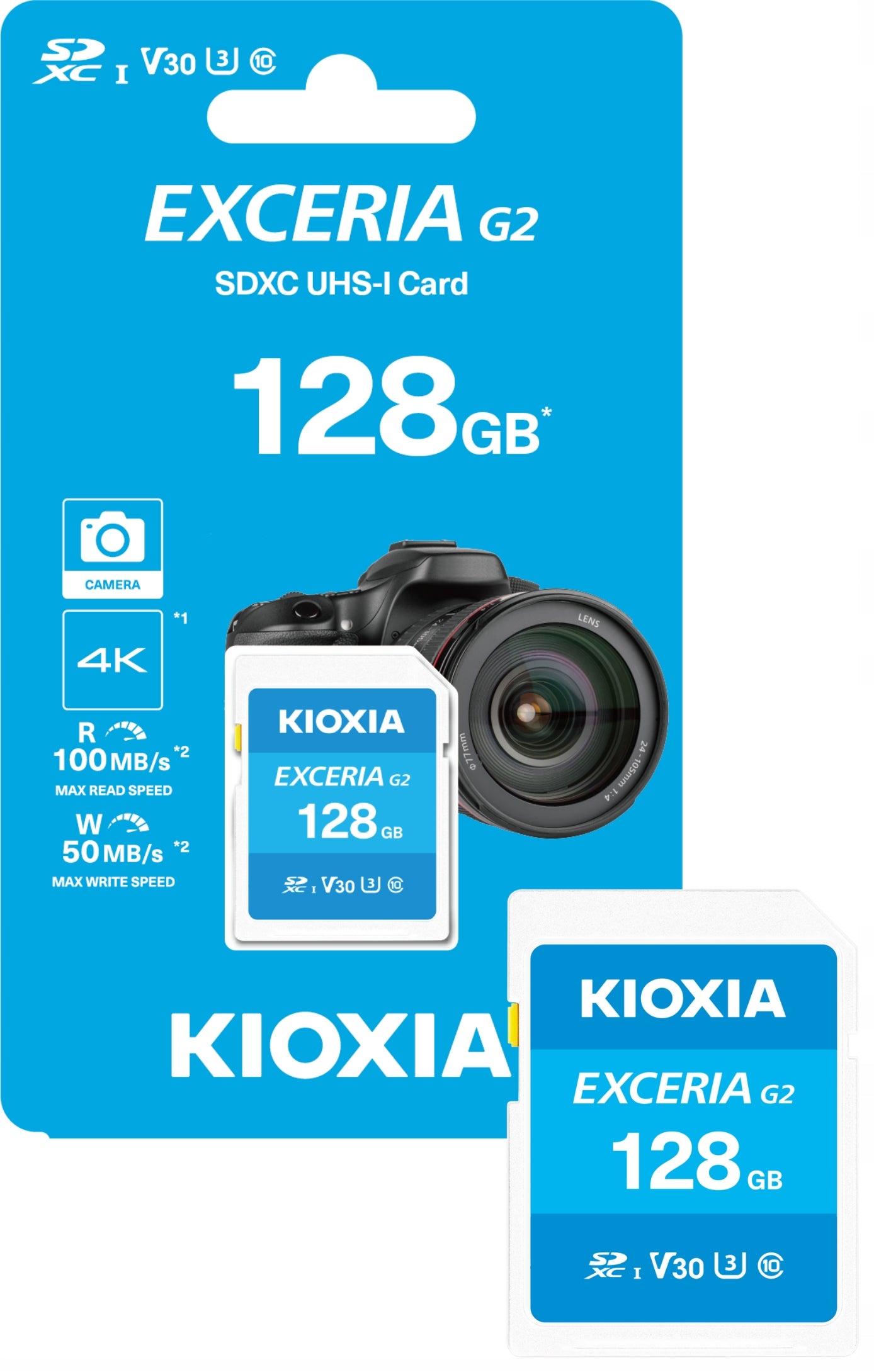 Memory card KIOXIA 128GB SD Exceria gen2 UHS I U3