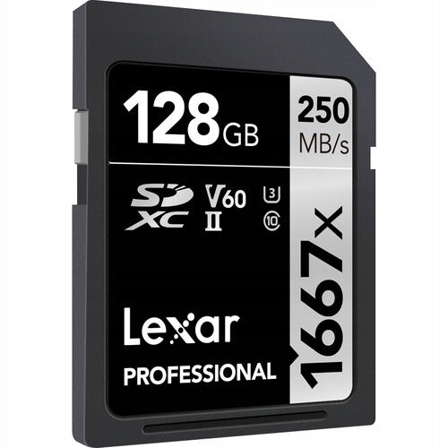 Memory card Lexar 128GB 1667x SDXC UHS-II U3 V60 Manufacturer code LSD128CB1667