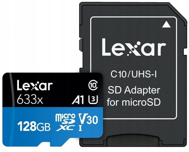Memory card Lexar 128GB microSDXC 633x UHS-I A1 V30 U3