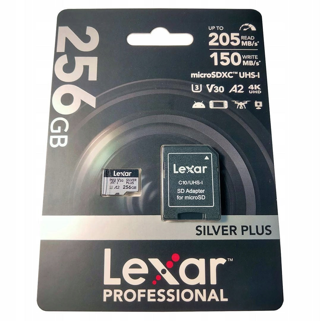 Memory card Lexar microSDXC Professional SILVER Plus UHS-I V30 256GB EAN (GTIN) 843367135349