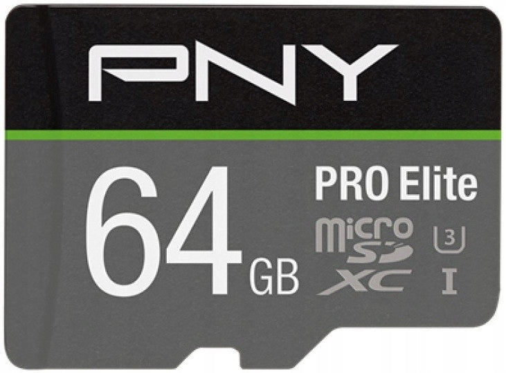 Memory card PNY PRO ELITE 64GB microSDXC Class10 UHS-I U1 100MB Manufacturer code P-SDU64GV31100PRO-GE