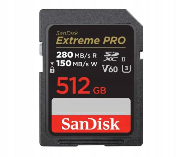 Memory card SANDISK Extreme PRO SDXC 512GB 280/150 MB/s V60 U3