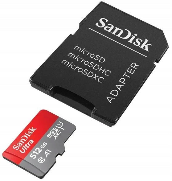 Memory card SANDISK Ultra Android microSDXC 512 GB 150 MB/s A1 C10 UHS-I Packaging status original