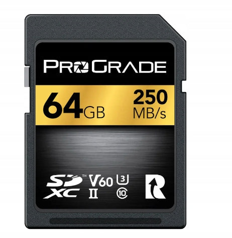 Memory card SD-XC V60 64GB 250MB/s gold 1 piece