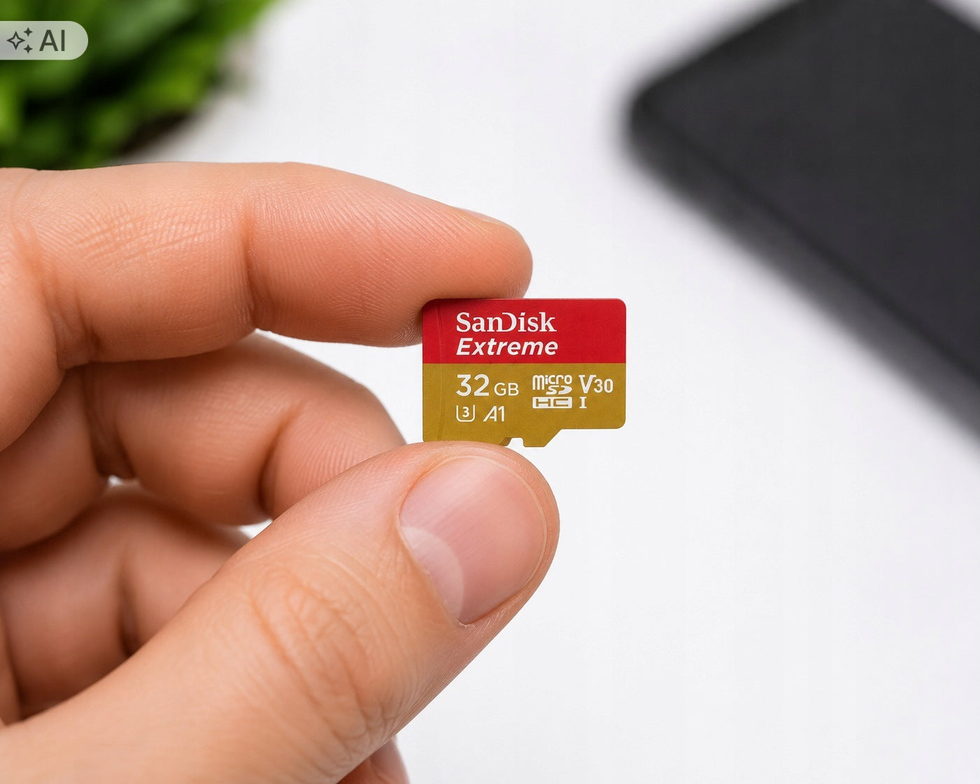 Memory card SanDisk Extreme microSDHC 32GB 32GB V30 gold Manufacturer code SDSQXAF-032G-GN6MA