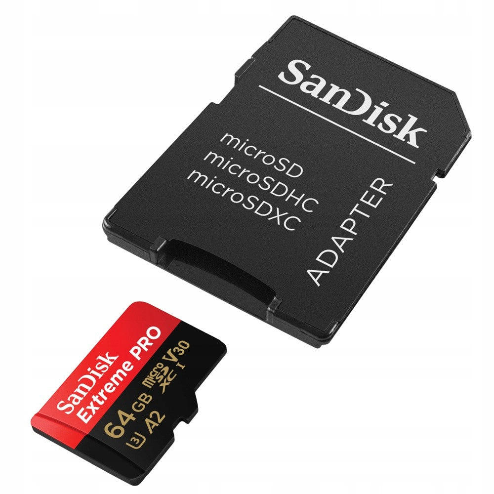Memory card Sandisk micro SD Extreme Pro 64GB 200MB/s Manufacturer code SDSQXCU-064G-GN6MA