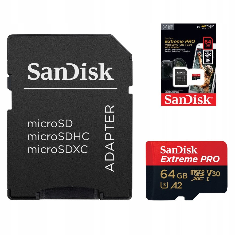 Memory card Sandisk micro SD Extreme Pro 64GB 200MB/s