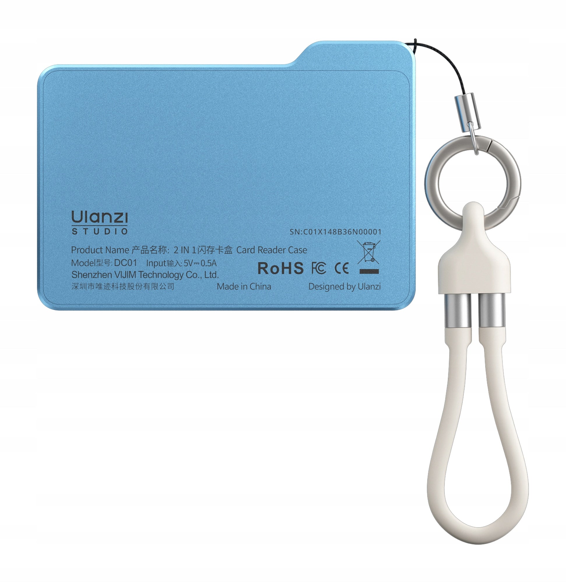 Memory card case Ulanzi DC01 with SD card reader and microSD blue Manufacturer code UL5646