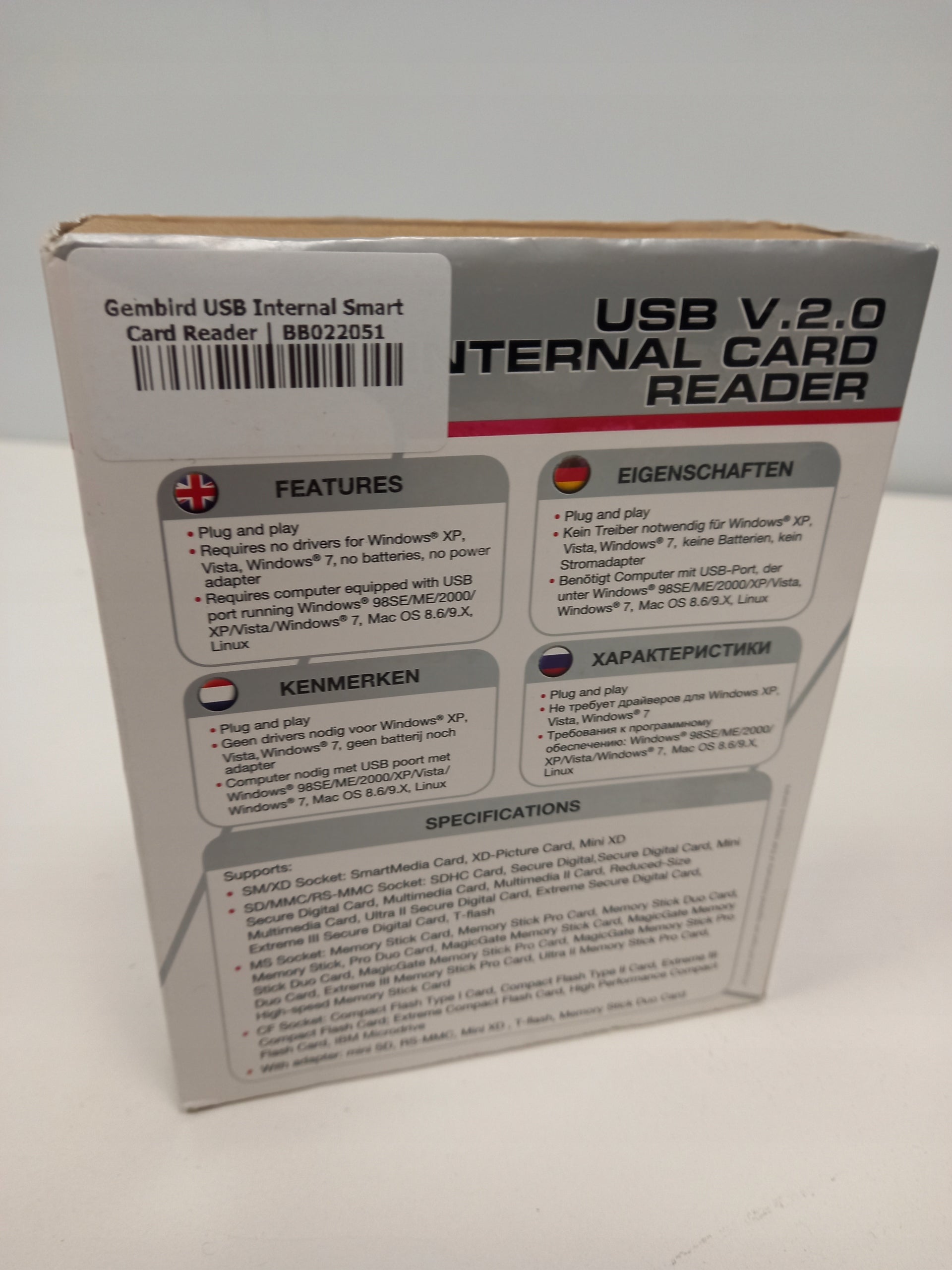 Memory card reader Gembird FDI2-ALLIN1-02-B NEW USB 2.0 EAN (GTIN) 8716309083911