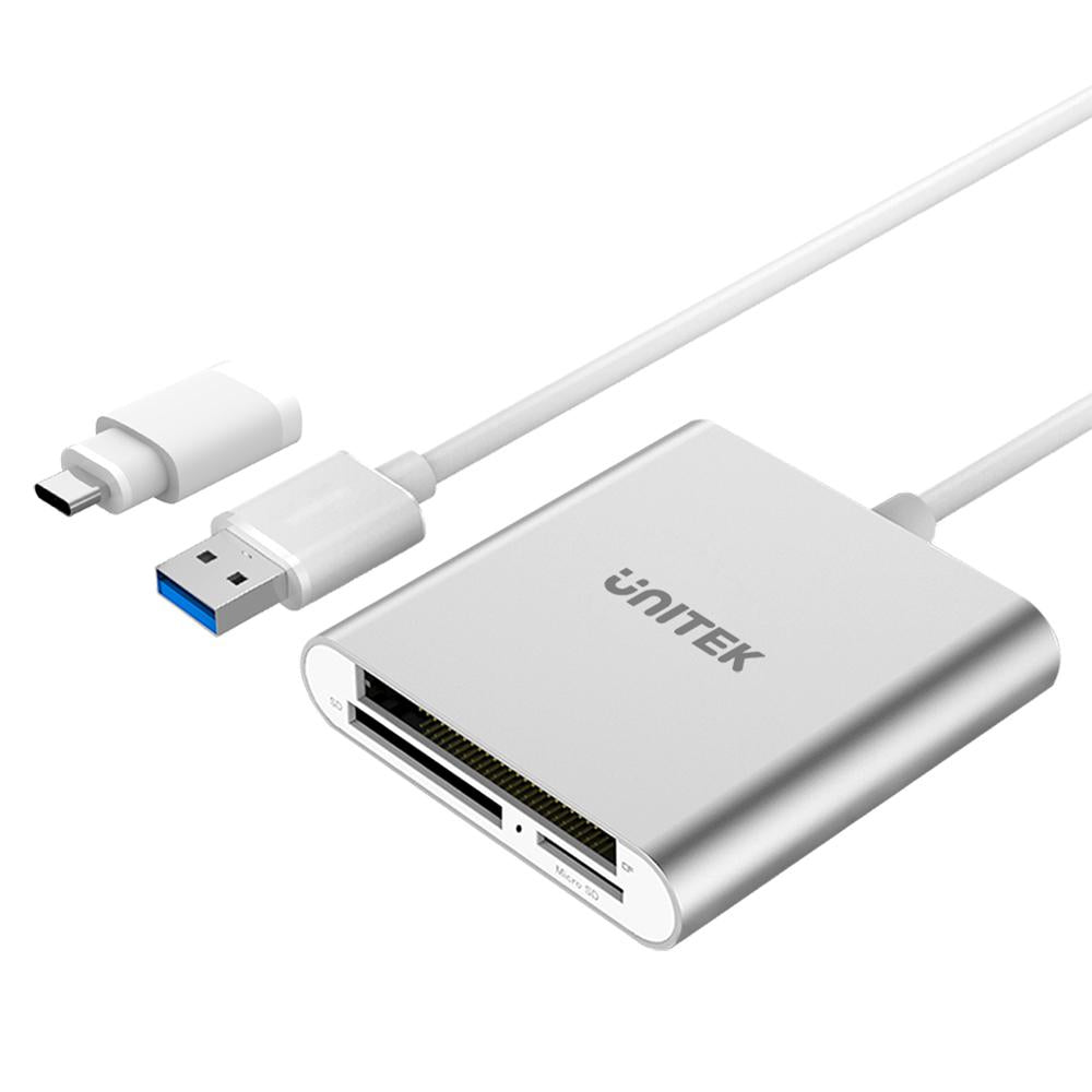 Memory card reader Unitek USB-C - SD, MicroSD, CompactFlash, RS-MMC 5Gbps Packaging status original