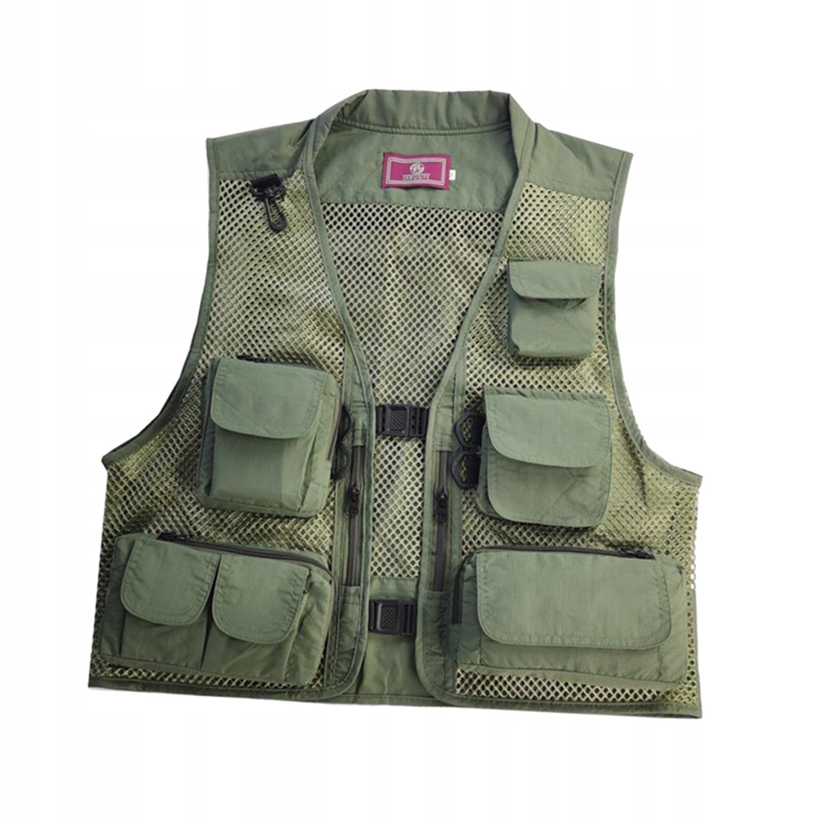 Men Fishing Vest Breathable Outerwear Outdoor Size 5XS