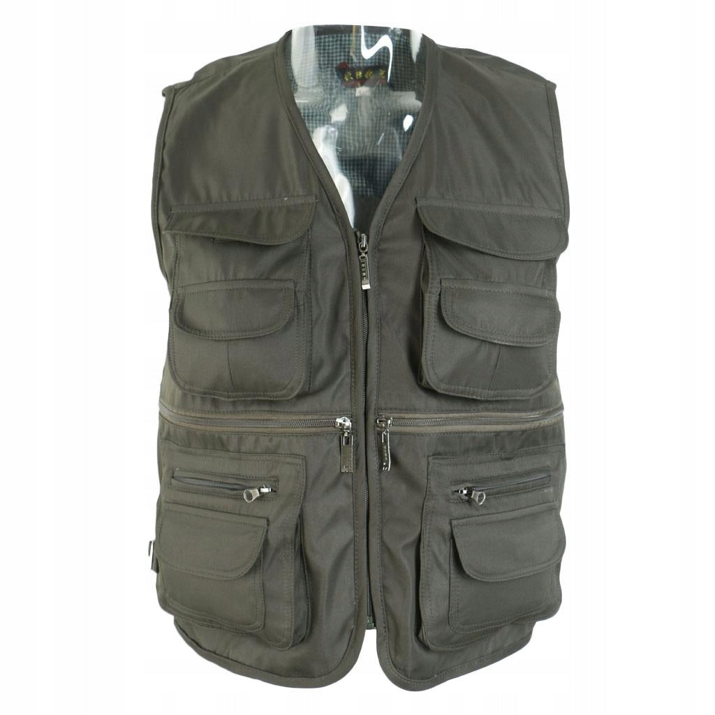 Men Fly Fishing Vest Quick Dry Jacket Outdoor Vest 3XL Light Army Green