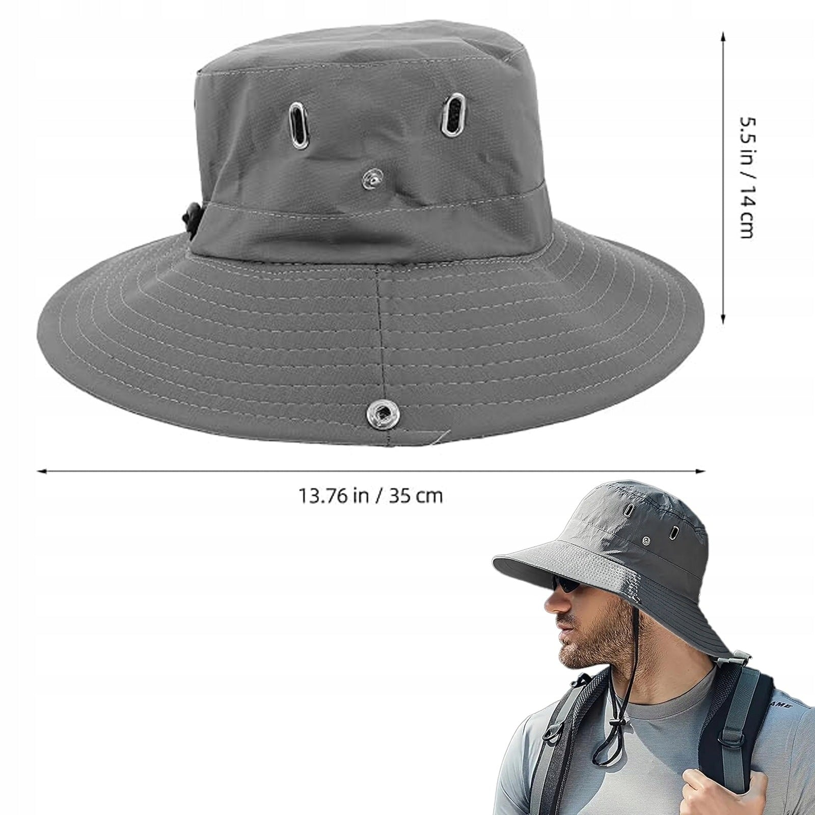 Men UV Protection Wide Brim Sun Hat Outdoor Fishing Gardening Cap Manufacturer code Kapelusz przeciwsłoneczny