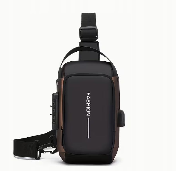 Men's Anti-Theft Bag Waterproof Bum Bag Sachet On Frame USB Port Brand no brand