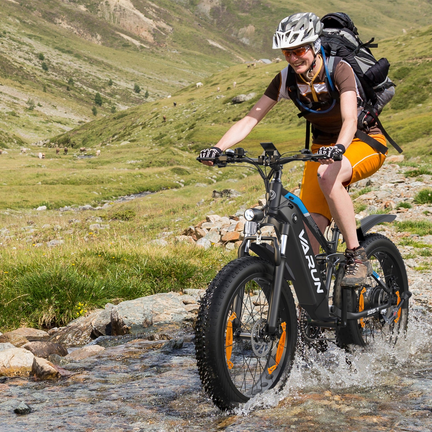 Men's/Female Electric Mountain Bike 250W 150km 26 x 4,0” 48V 18Ah 25KM/H Brand Varun