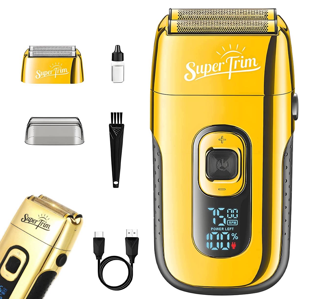 Men's Foil Shaver 150min USB LED Beard Head Trimmer Facial
