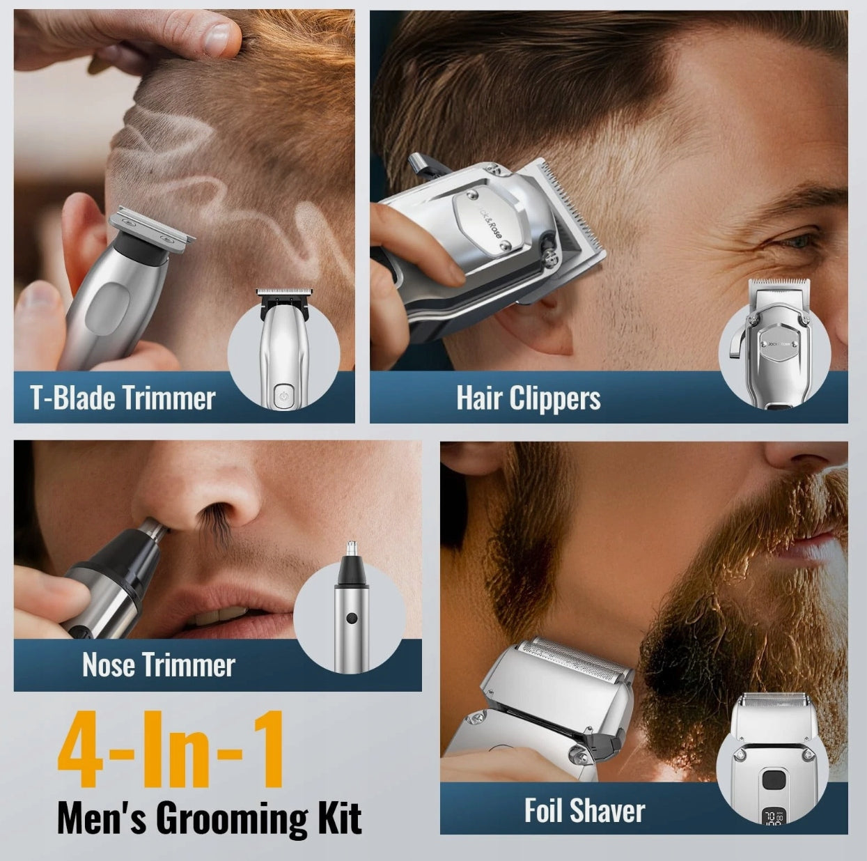 Men's Hair Clippers Wireless Electric 4 in 1 LED Manufacturer code 465845848