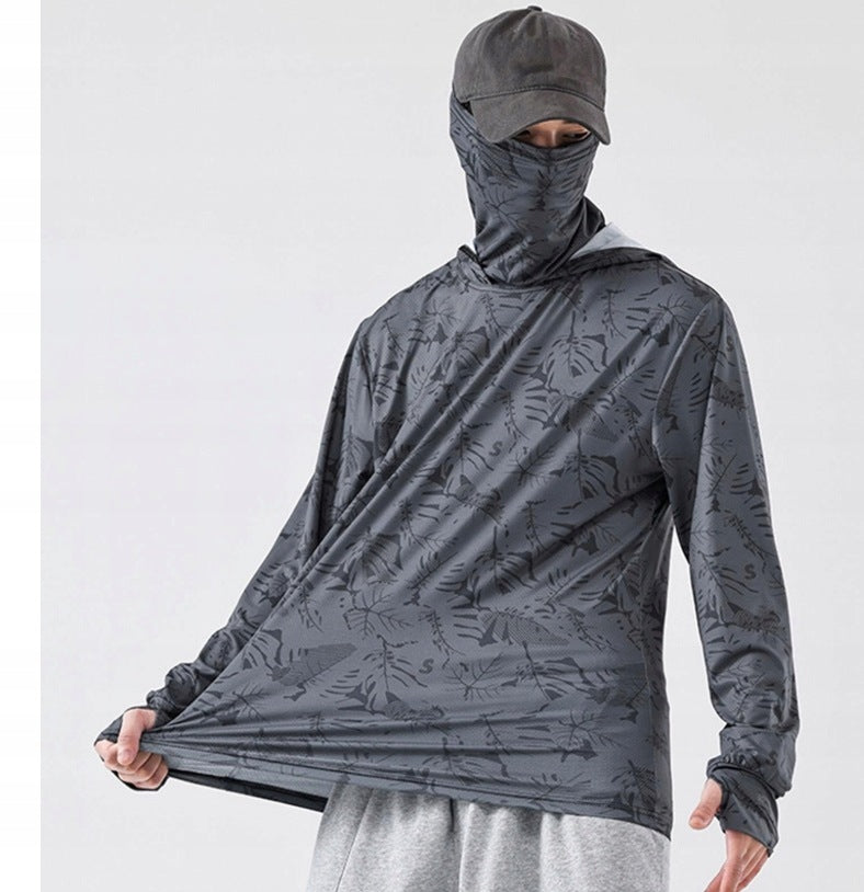 Men's Hoodie with Sun Protection Thin Comfortable Sweatshirt with ka Brand no brand