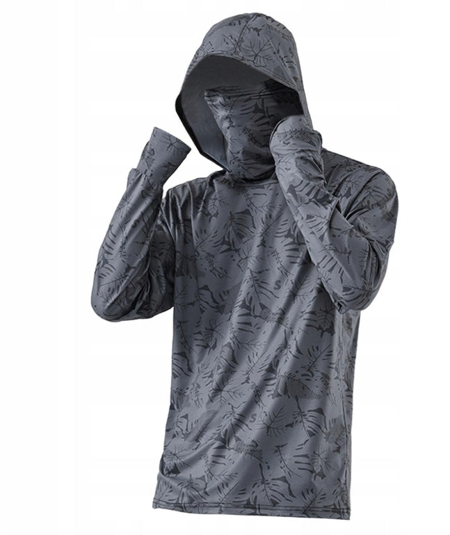 Men's Hoodie with Sun Protection Thin Comfortable Sweatshirt with ka