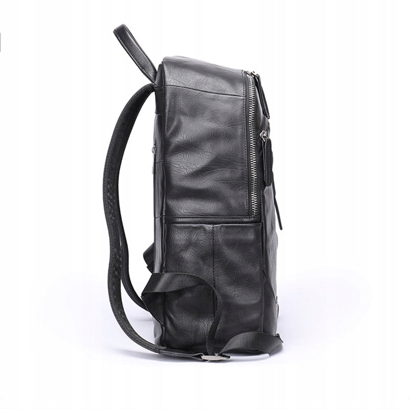 Men's LEATHER BACKPACK VINTAGE Black Manufacturer code ZX-63