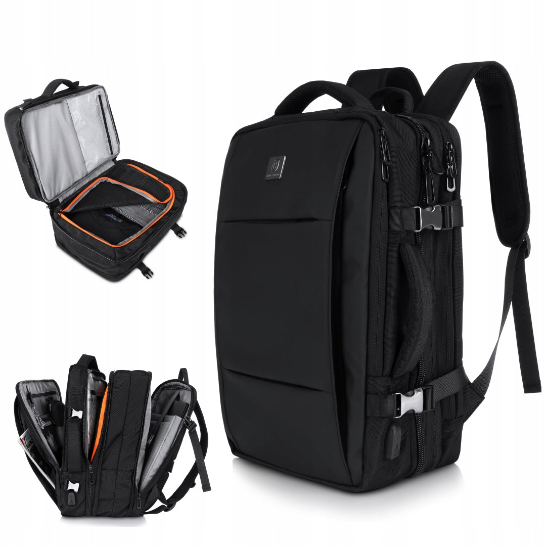 Men's Laptop Work Backpack 17 Inch Travel Suitcase for Airplane