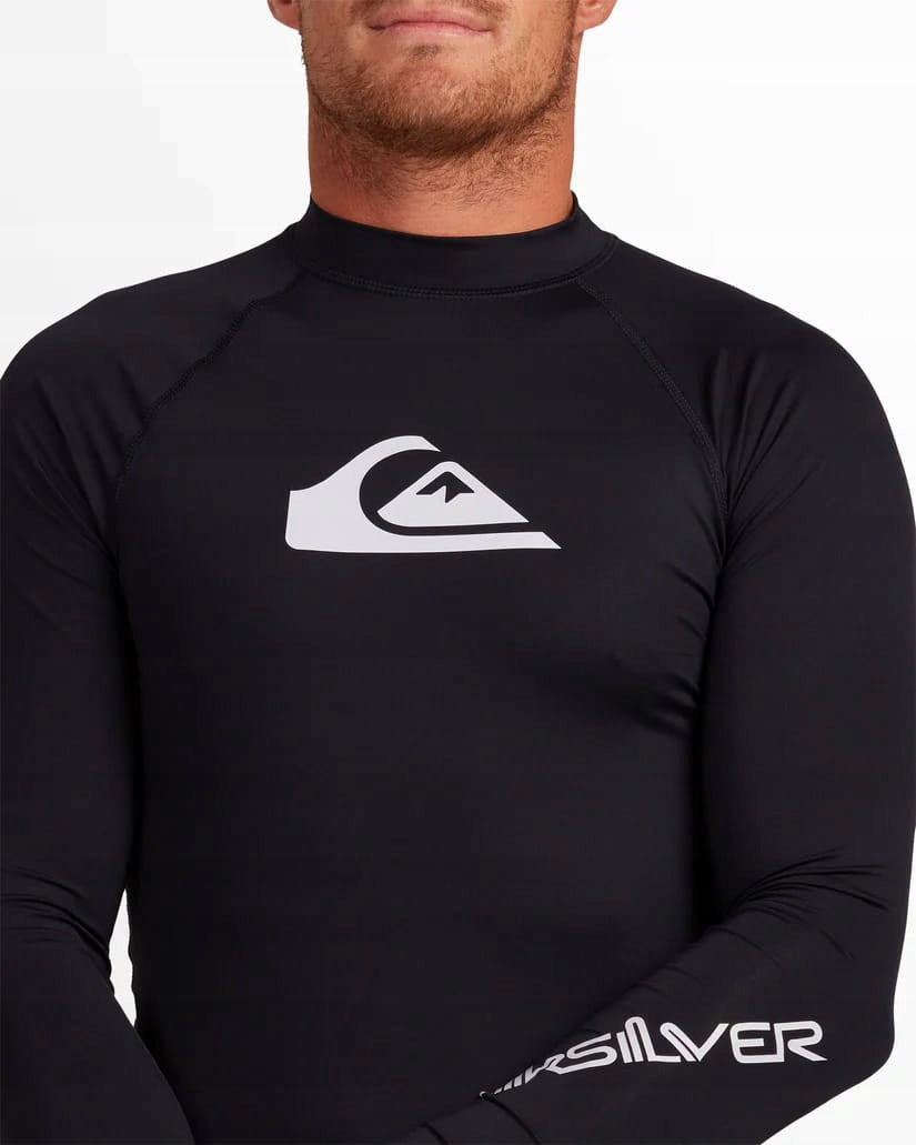 Men's Long Sleeve Swimming Shirt Quiksilver Rash Vest UV UPF 50 Brand Quiksilver