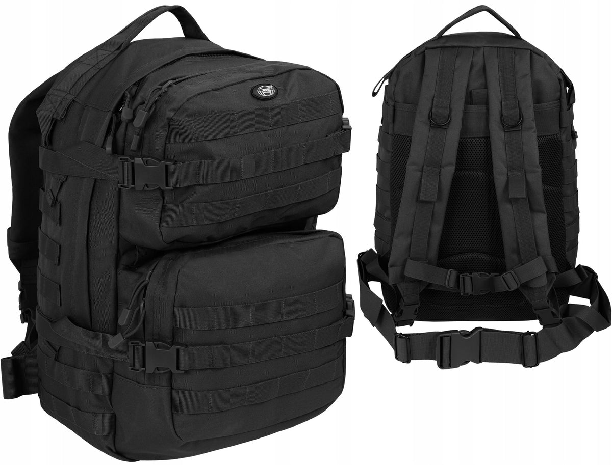 Men's Military Tactical Backpack MFH US ASSAULT II Military Black 40 L