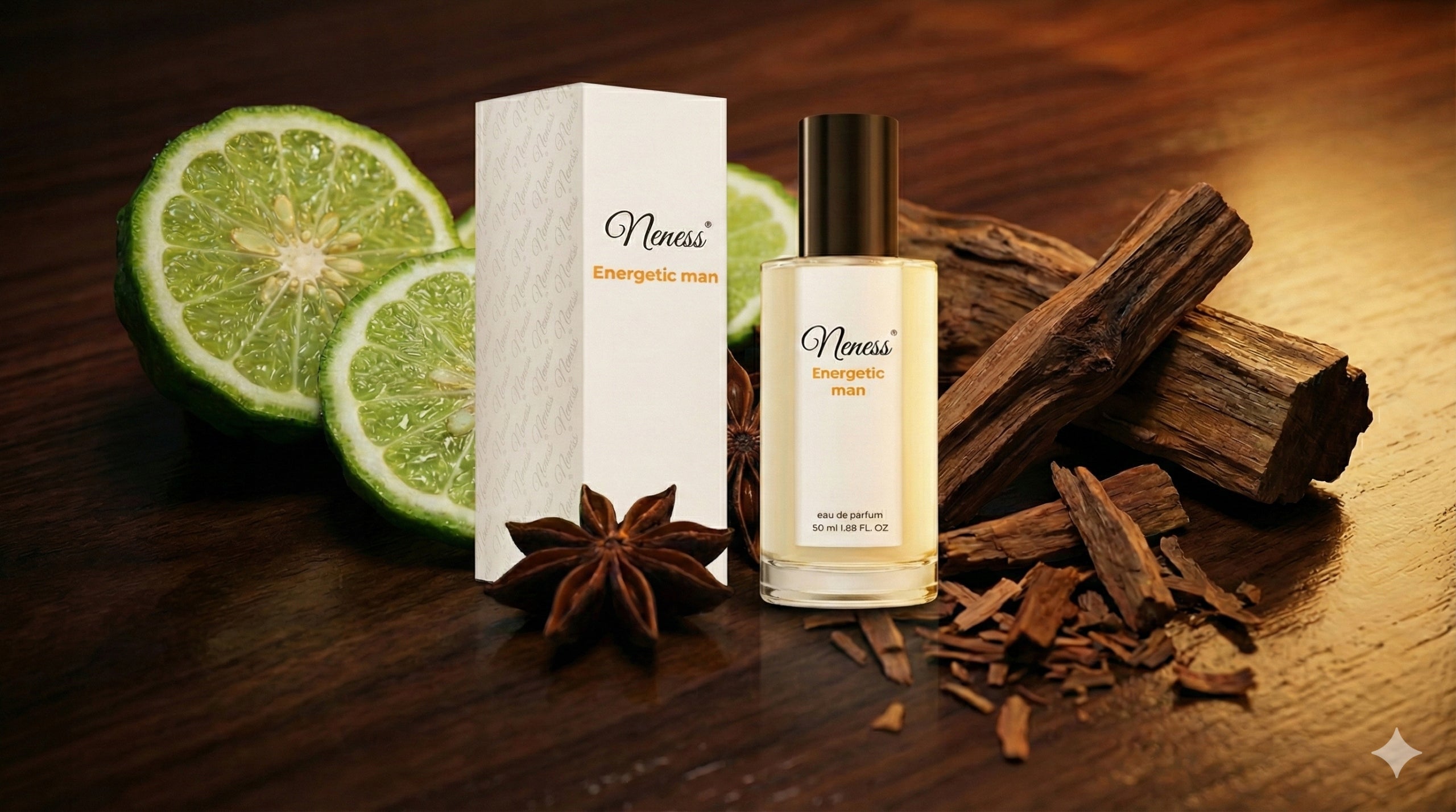 Men's Neness Energetic Man 50 ml No. 62 permanent fragrance Manufacturer code N62-50