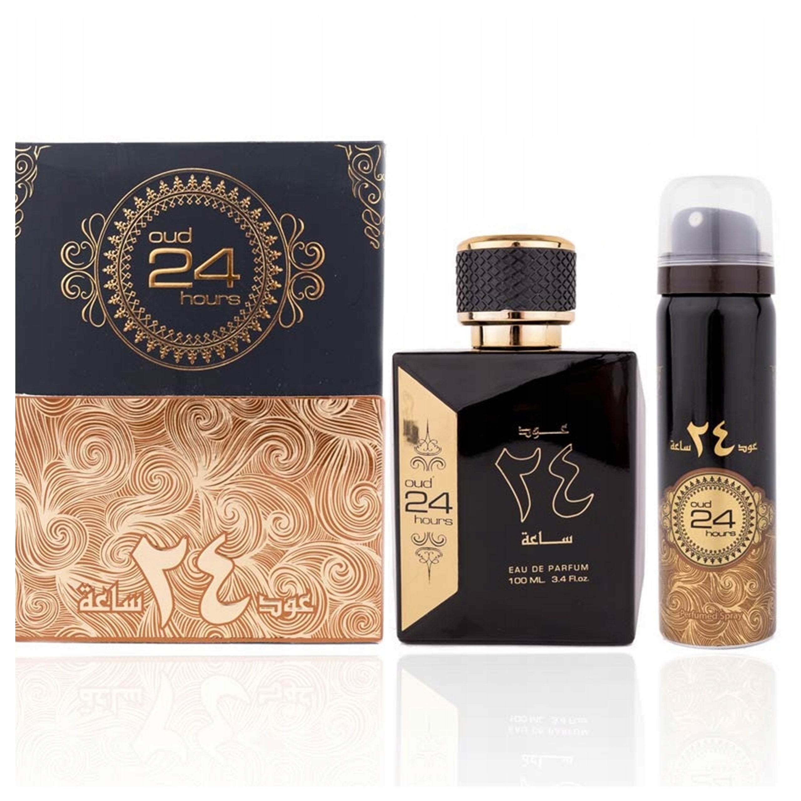 Men's Perfume Arabic Ard Al Zaafaran Oud 24 Hours + Deodorant Permanent Brand Ard Al Zaafaran