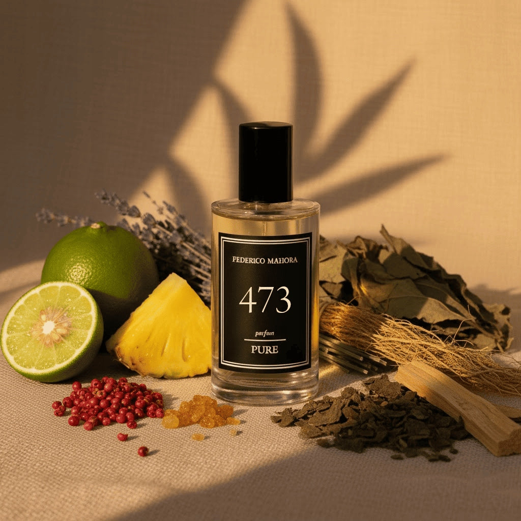 Men's Perfume FM 473 Pure 20% 50ml Fresh Mandarin Cinnamon Patchouli Myrrh Packaging status original