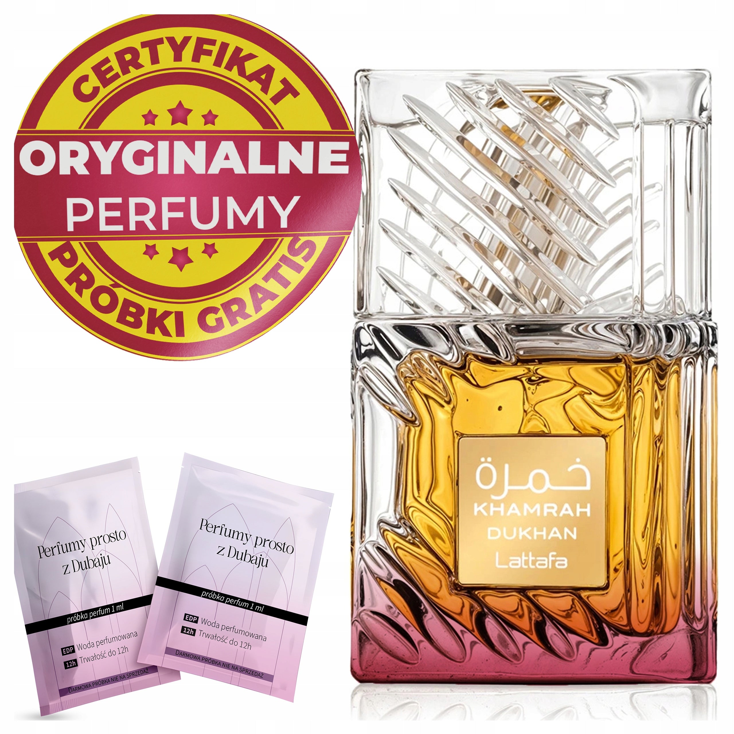 Men's Perfume Lattafa Khamrah Dukhan ORIGINAL Samples Certificate