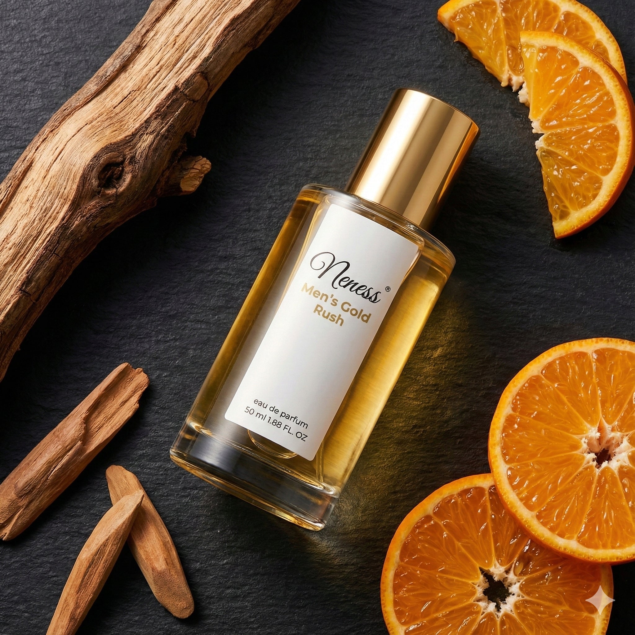 Men's Perfume Neness Mens Gold Rush 50 ml No. 335 permanent fragrance Manufacturer code N335-50