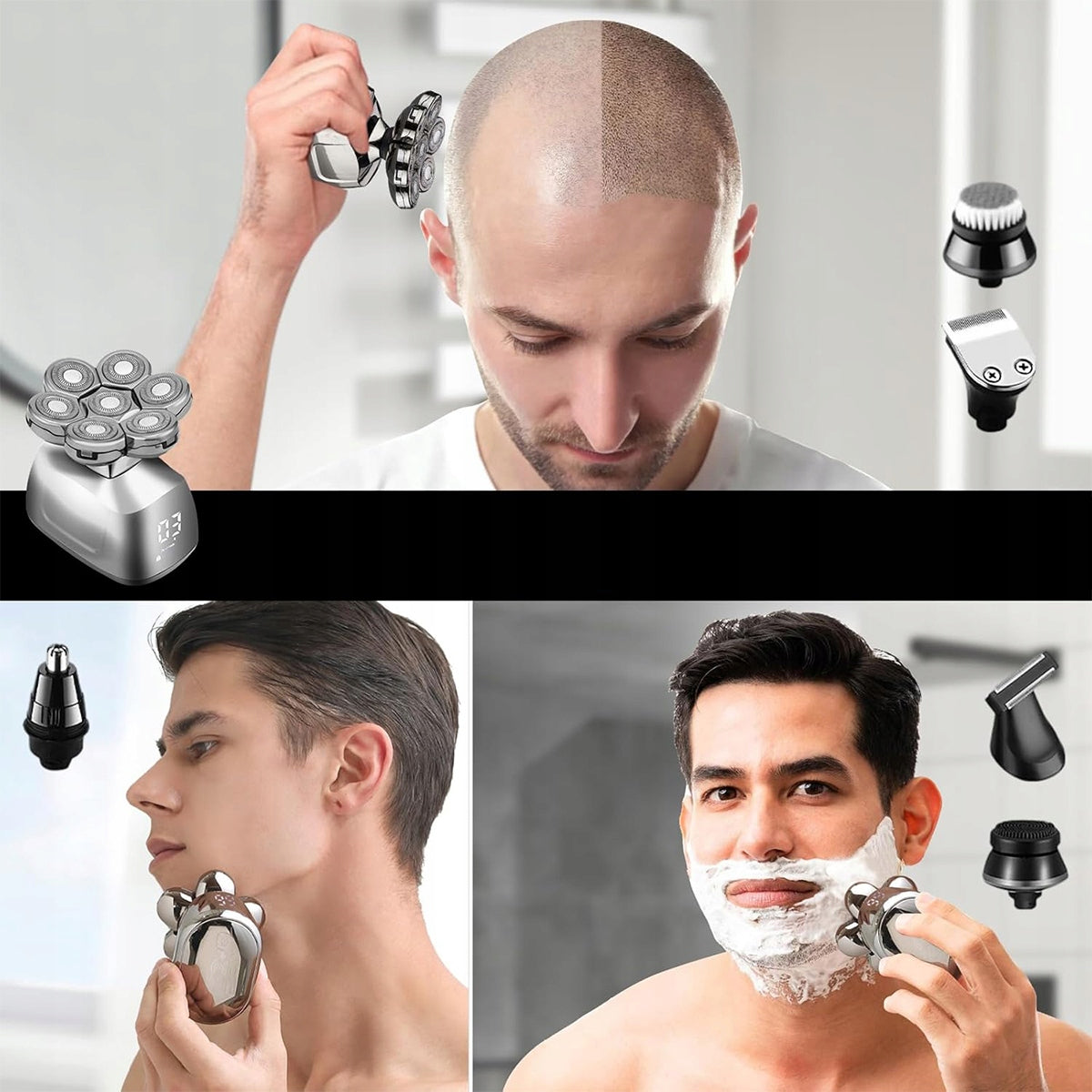 Men's SHAVER Hair Shaving Machine NOSE TRIMMER BEARD HEAD EARS Type head