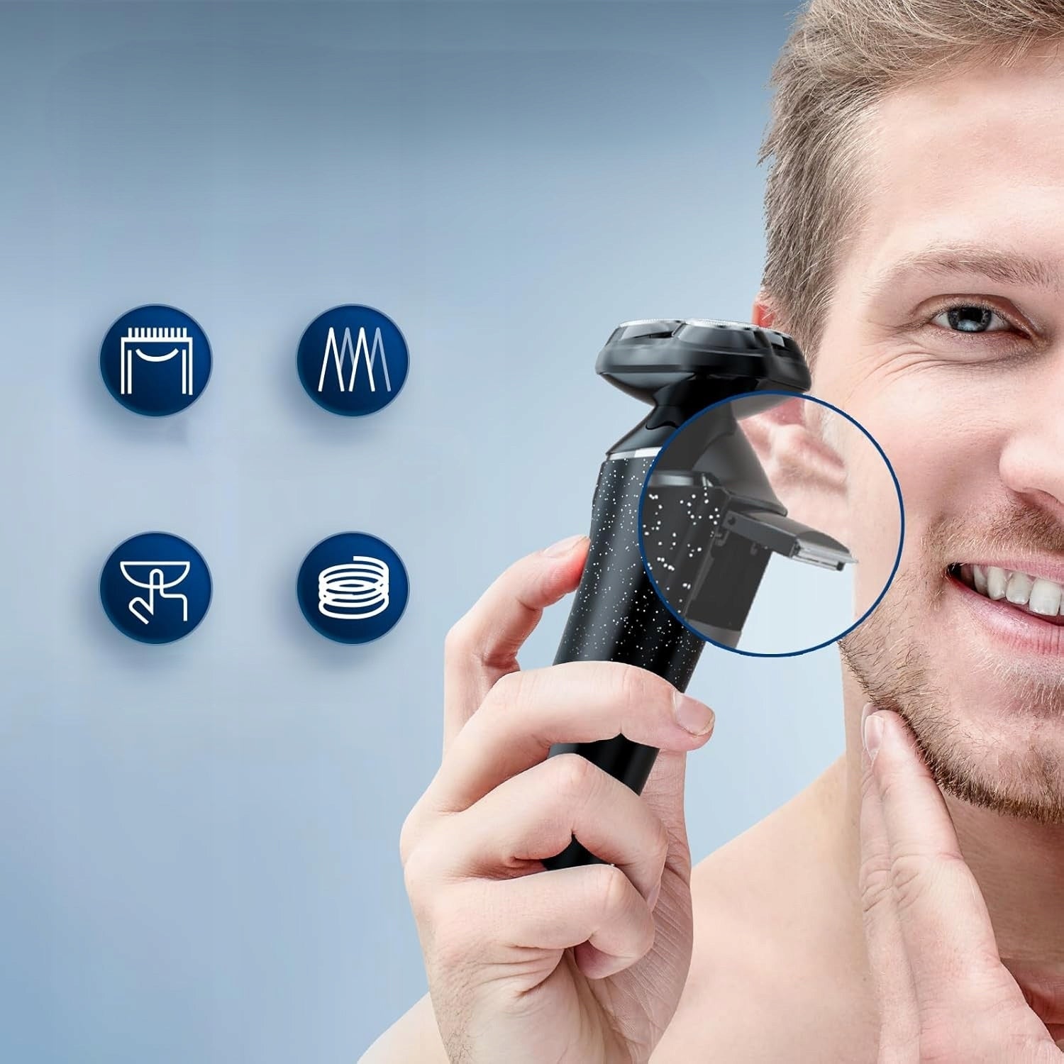 Men's Shaver 3D Electric Beard Trimmer USB-C Wet and Dry Shaving Brand no brand