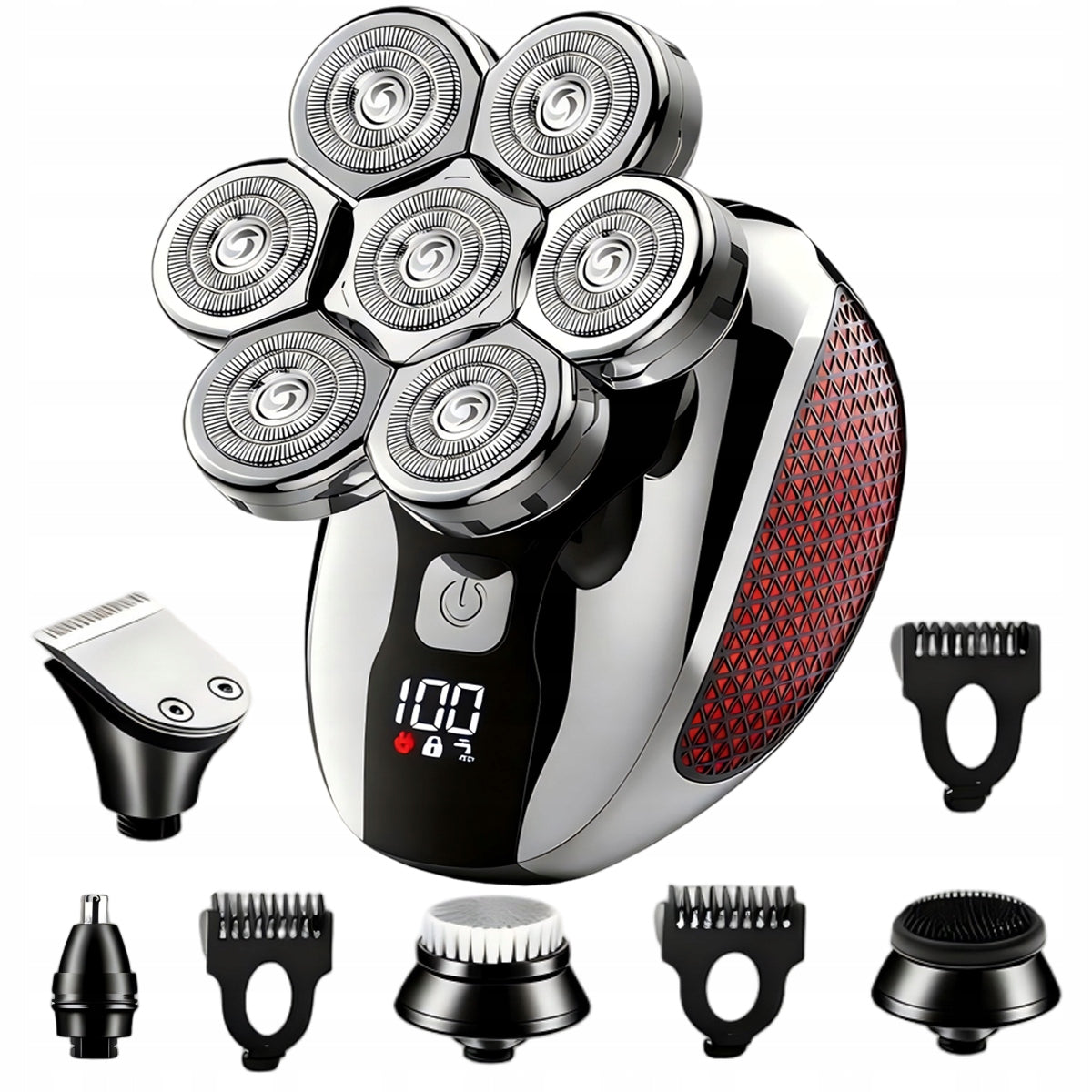 Men's Shaver 5in1 Beard Shaving Machine, Hair - Nose Trimmer
