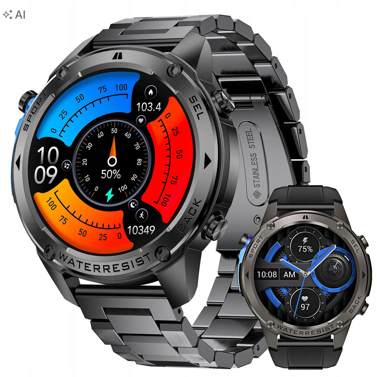 Men's Smartwatch DM56 GPS Call, Bluetooth, IP69K, 180+ Sports Modes Manufacturer code Smartwatch zegarek męski GPS wodoodporny