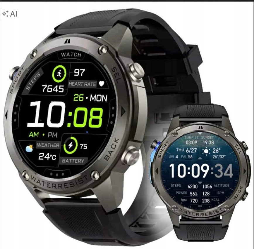 Men's Smartwatch DM56 GPS Call, Bluetooth, IP69K, 180+ Sports Modes