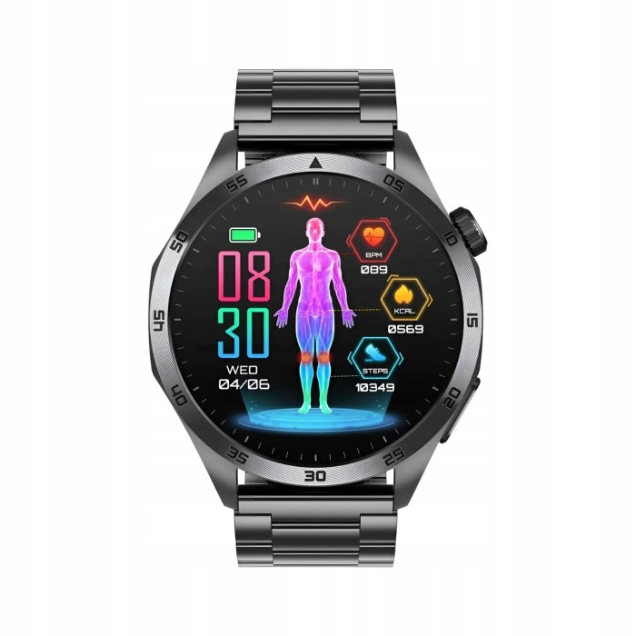 Men's Smartwatch Filcomp ET485 ECG Amoled Glucose Pressure Black Packaging status original