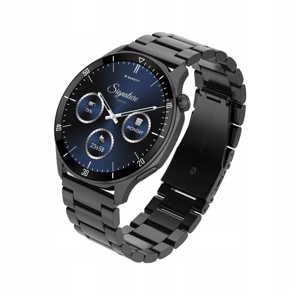Men's Smartwatch Garett Prime black steel Brand Garett