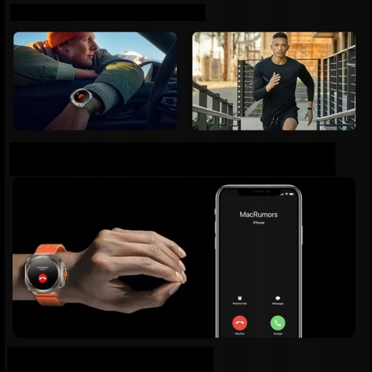 Men's Smartwatch Outdoor - AMOLED, Compass, Bluetooth Calls, Heart Rate Monitor Model other
