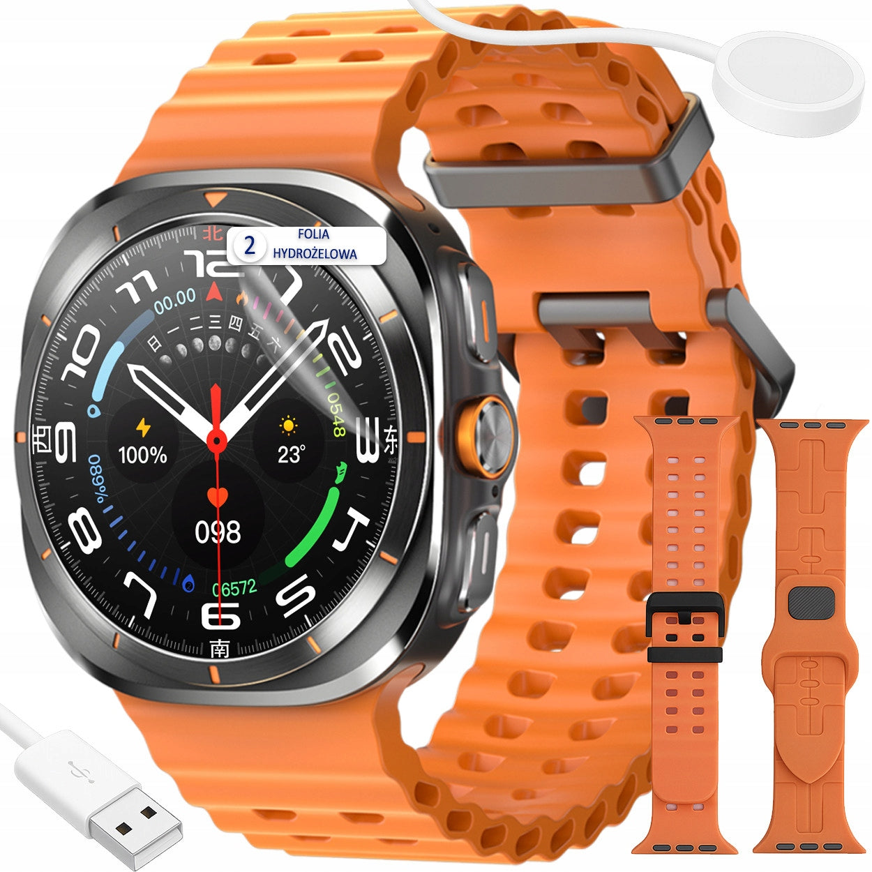 Men's Smartwatch Outdoor - AMOLED, Compass, Bluetooth Calls, Heart Rate Monitor