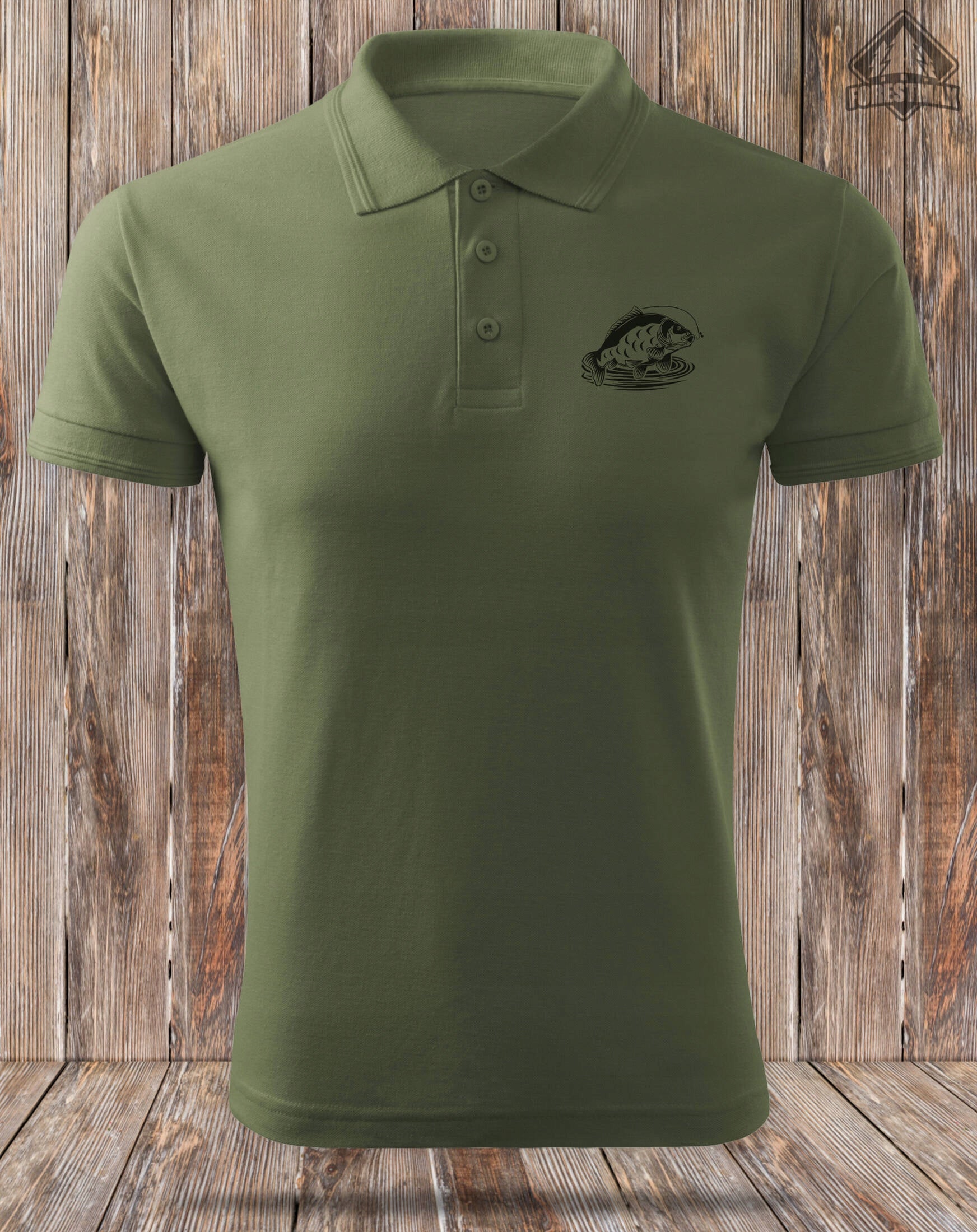 Men's Summer Fishing T-Shirt Print KARP Gift for Dad - L Brand ForestMax