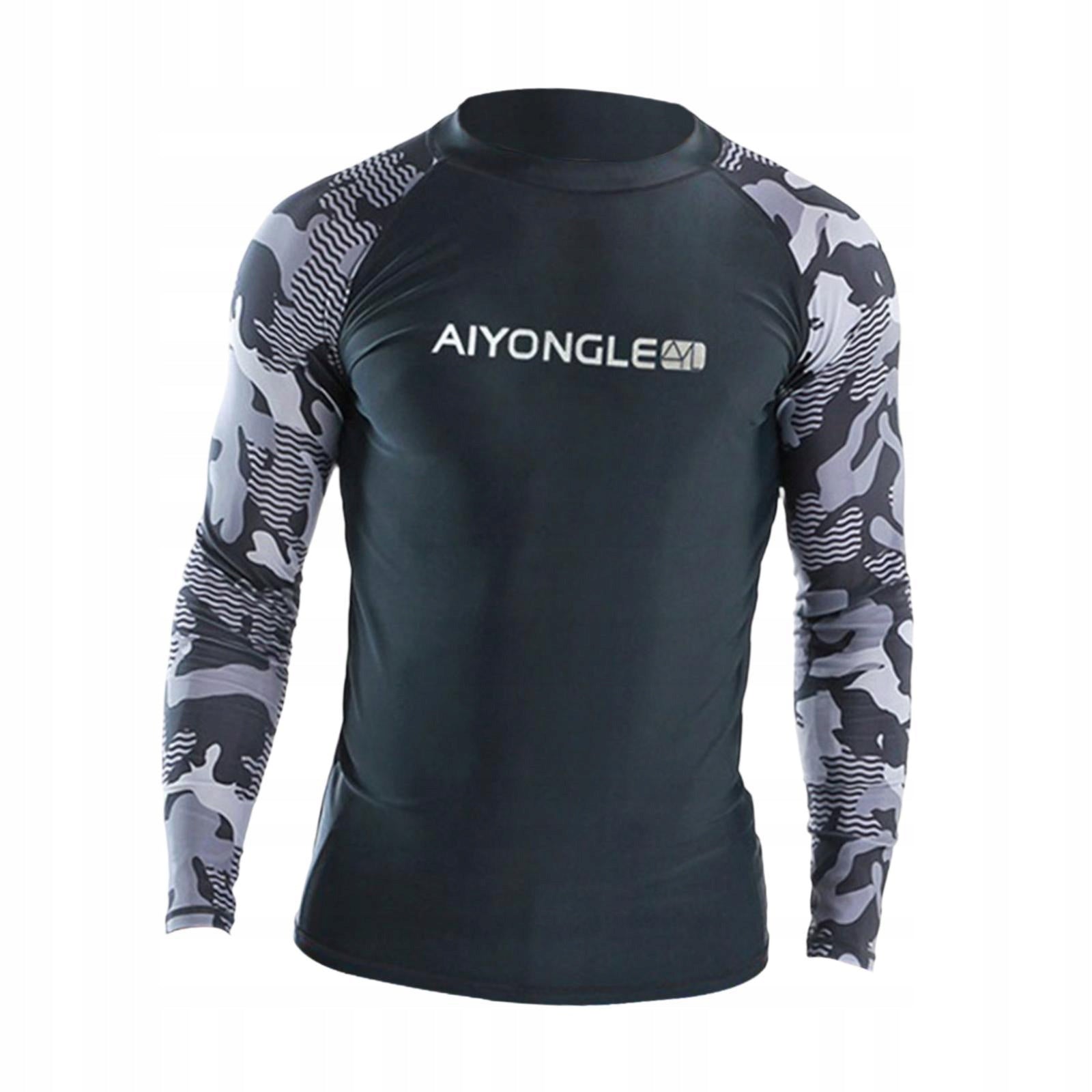 Men s Swim Shirt, Beach Shirt, Quick drying, Long sleeved, Wetsuit, Surf L Brand no brand