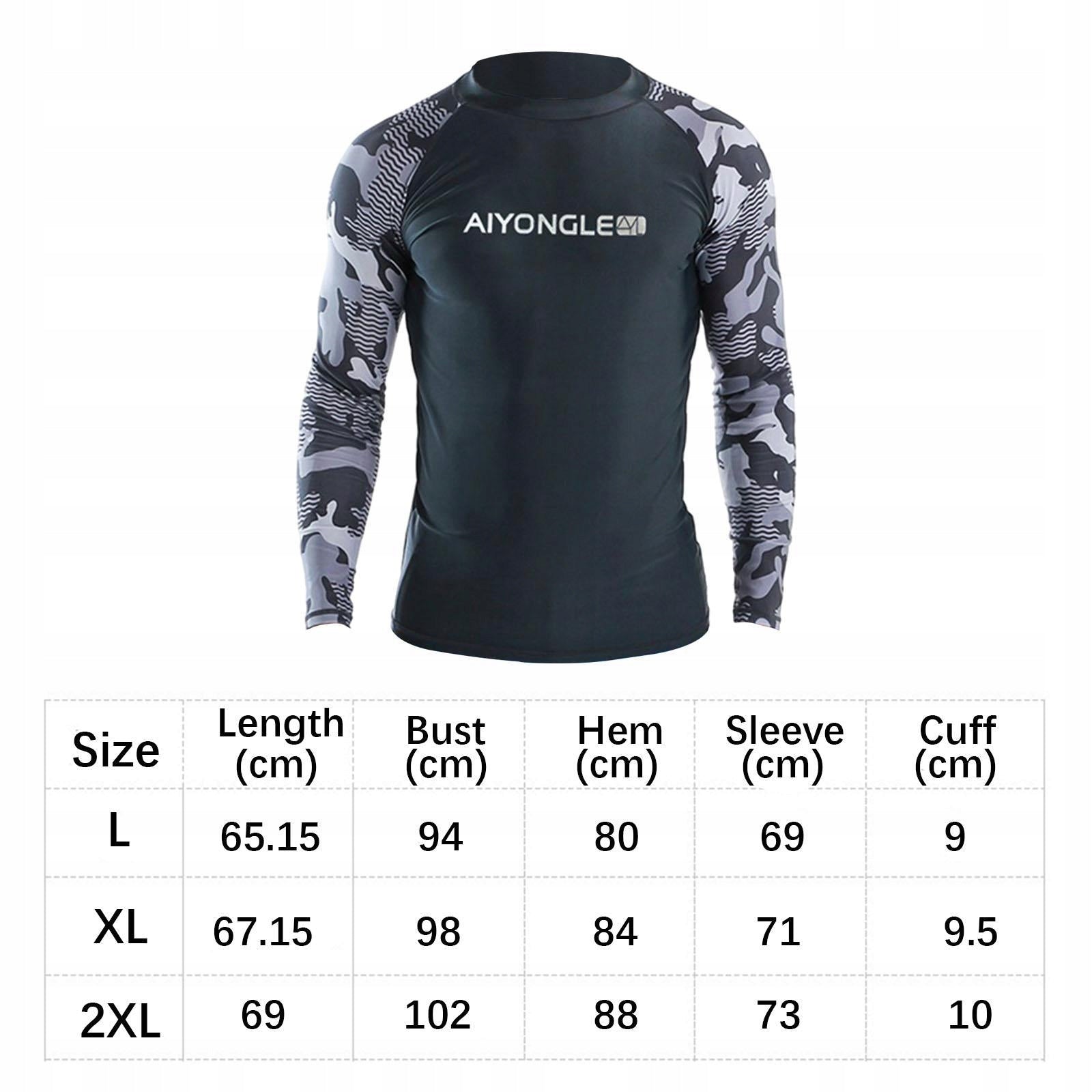 Men s Swim Shirt, Beach Shirt, Quick drying, Long sleeved, Wetsuit, Surf L Product weight with unit packaging 0.217 kg