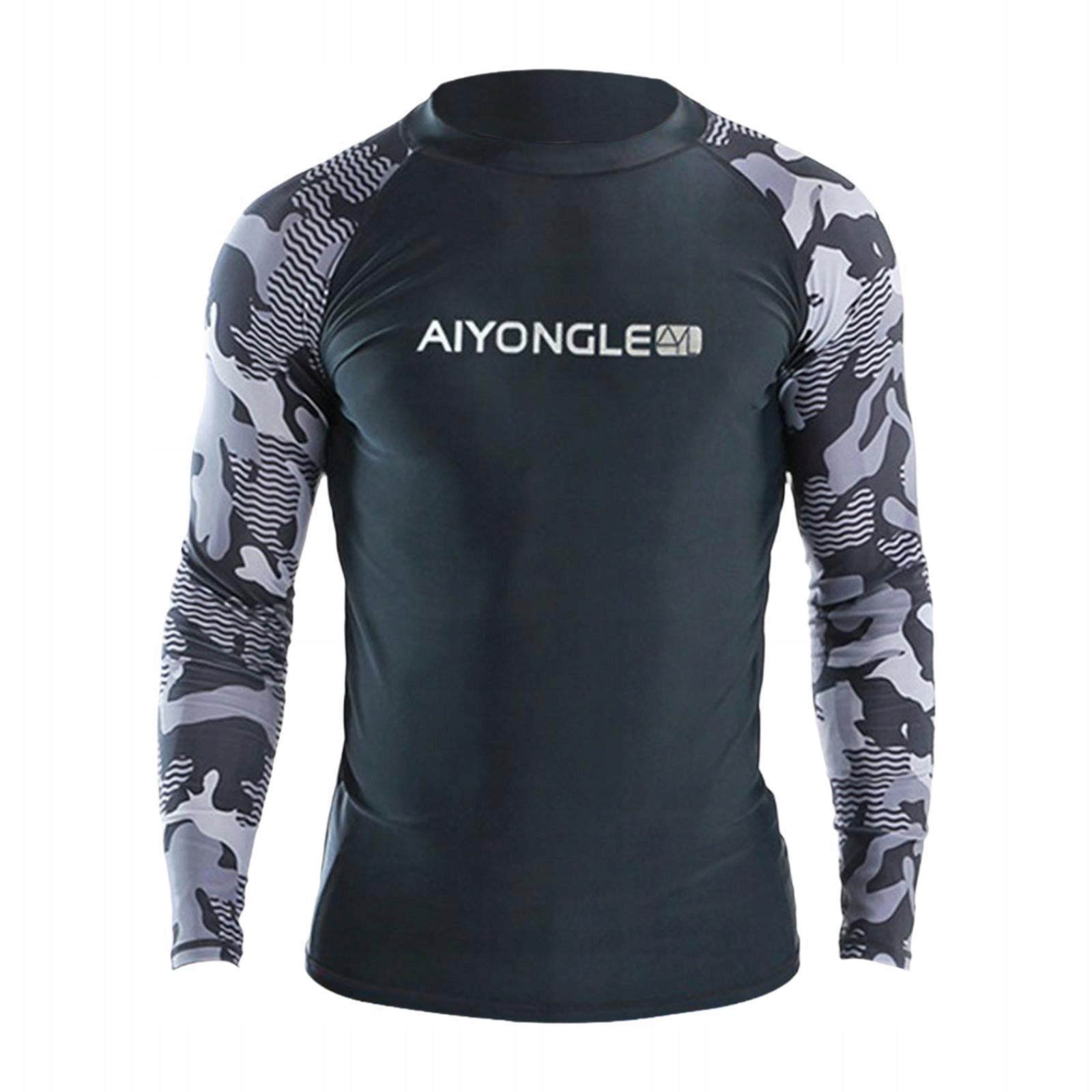 Men s Swim Shirt, Beach Shirt, Quick drying, Long sleeved, Wetsuit, Surf L