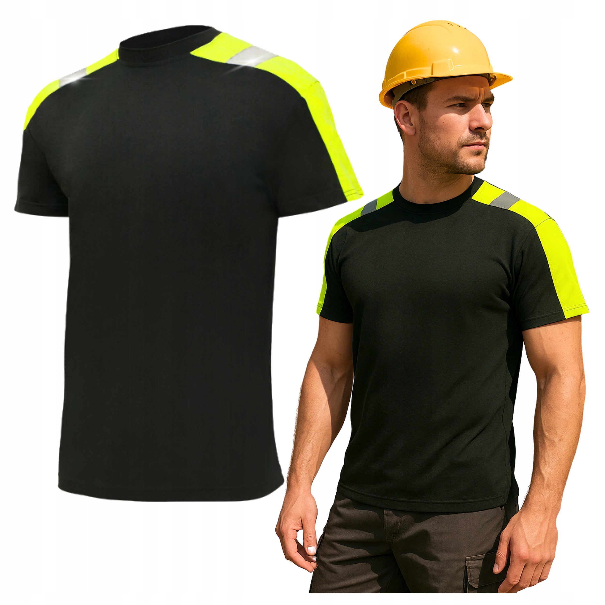 Men's T-SHIRT Men's Work Reflective Warning Breathable