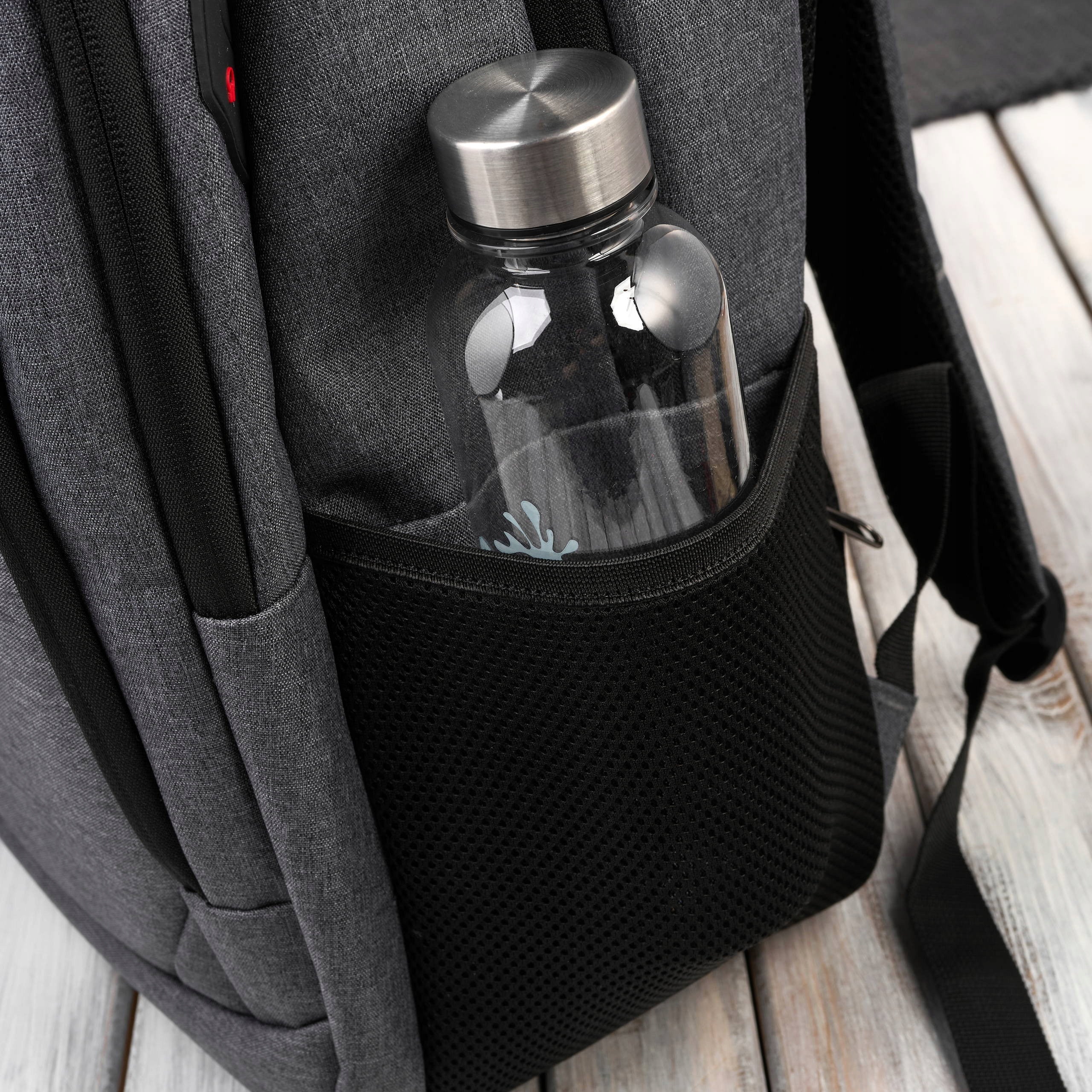 Men's Travel Laptop Backpack for Office Waterproof Grey Paolo Peruzzi Packaging status original